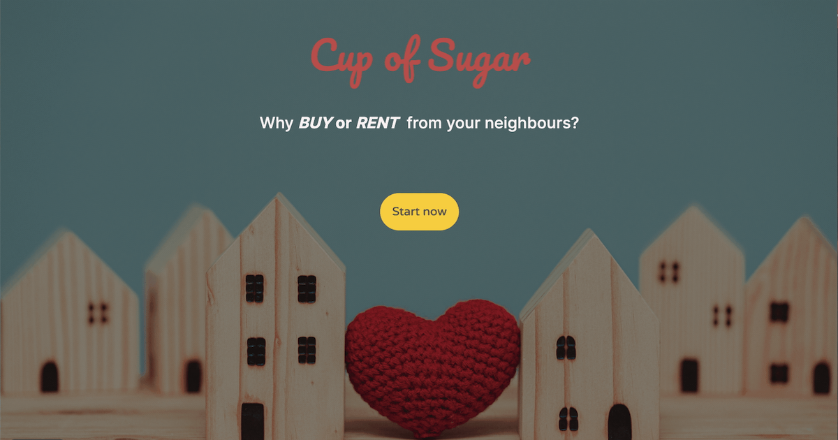 Cup Of Sugar - Lend to and borrow from your neighbours